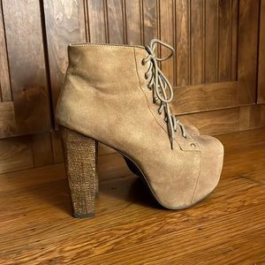 Jeffrey Campbell Lita heels tan/dark sand/warm taupe color